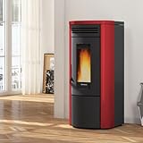 Extraflame 1282900 Costanza Idro wasserführender Pelletofen bordeaux/A+