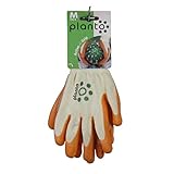 planto Gartenhandschuhe Active Grip, Gr. 8, orange Profi Arbeitshandschuhe m. griffiger und robuster Latexbeschichtung auf weichem Strickhandschuh, Baumwollhandschuh (3 Paar)