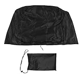 Outdoor Kamin Abdeckung, 420D Oxford Stoff, Wasserabweisend, Schwarz - Wetterfest, Verstellbare Passform, Für Garten und Terrasse