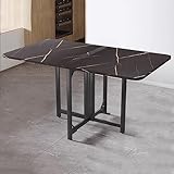 Drop Leaf Klappbarer Esstisch, Multifunktionaler Rechteckiger Ausziehtisch, Platzsparendes Design für Küche und Esszimmer