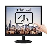 SKitphrati 17 Zoll Monitor 10 Punkt Multi-Touch kapazitiv, Touchscreen Bildschirm HDMI VGA Type B, 1280x1024, 75HZ 4:3 TN Panel, Vesa 75x75 PC Monitor für Raspberry Pi Win11/10, schwarz