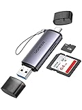 UGREEN SD Kartenleser USB 3.0 USB C Dual Stecker Kartenlesegerät SD Card Reader USB Speicherkartenleser Sd Karten Adapter Kompatibel mit iPhone 16 Serie/Android/Windows/macOS usw (Grau)