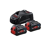 Bosch Professional 18V System Akku-Set: 2x Akku ProCORE18V 5.5 Ah (18V, 955 g) + Ladegerät GAL 1880 CV (Ladestrom 8 A)