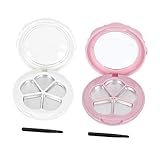 WEKADRIN 2 Sätze Portionstablett Leerer Lidschattenbehälter Lippenstift Textmarker Deckel Eyeliner Palette Schminkkasten Highlighter-make-up Produkte Bausätze Bausatz Bürsten Plastik Abs