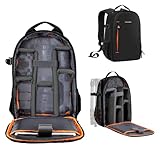 K&F Concept Kamerarucksack für Fotografen, Fotorucksack Klein Multifunktionale Camera Backpack Wasserdicht für SLR/DSLR Kamera Objektiv und Zubehör, Größe M