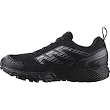 Salomon Wander Gore-Tex Herren Trail Running Wasserdichte Schuhe, Outdoor-bereit, Komfort durch Dämpfung, Sicherer Fußhalt, Black, 43 1/3