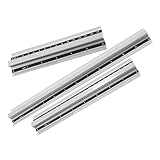 DOITOOL 3 Stück Aluminium Lineal mit Griffen 15 30cm Doppelseitigecm Zoll Skala Leichtes Mathematik Messwerkzeug für Schule Büro und Heimwerker