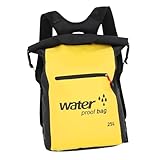 Yardwe 25L Wasserdichter Rucksack Für Wassersport Schwimmbad Und Strand PVC Trockentasche Schwimmtasche Aufbewahrung Von Wertsachen Gelb