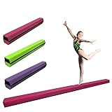 HomeSun Schwebebalken 240cm Faltbar Balance Beam Gymnastik Balance-Balken Gymnastikbalken Übung Fitness Training Turnen für Zuhause (Rosa, 240cm)