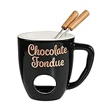 BUTLERS Schokoladenfondue CHOCOLATE FONDUE für 2 Personen – 3 teiliges Set aus Keramik für Teelichter