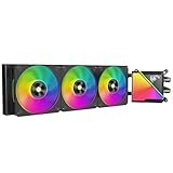 TZMRIT Stellar Realm CPU Aio Wasserkühlung 360mm mit Temperatur display,80 * 80MM Jelly Design großer kalter Kopf,für INTEL LGA115X/1200/1700/1366/2011/2066,für AMD FM2/FM2+/AM3/AM3+/AM4/AM5