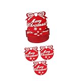 STOBAZA 12 Stück Filz Untersetzer mit Weihnachtsmustern Hitzebeständig Rot Weiß Tischschutz für Esszimmer Büro und Bar