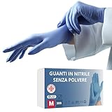 S&S-Medical 100 blaue puderfreie Einweghandschuhe aus Nitril, strapazierfähig, hypoallergen, latexfrei, Medizinprodukt, professionelle Verwendung für medizinische Lebensmittel, Tätowierer, Chef (300