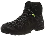 Salewa MS Alp Trainer Mid Gore-TEX Herren Trekking- & Wanderstiefel, Schwarz (Black/Black), 42.5 EU