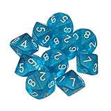 Polyhedral Dice Set, 10 Pack for DND, MTG, RPG, Dungeons and Dragons Dice Game, Table Games, Acrylic Dice