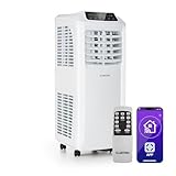 Klarstein Mobile Klimaanlage mit Abluftschlauch, 3-in-1 Klimagerät mit Ventilator & Luftentfeuchter, Kleine & Portable Klimaanlage für Wohnung & Büro, mit Nachtmodus & App-Steuerung, 9000 BTU
