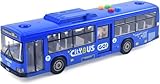 Cemirk Spielzeugbus mit Licht und Sound, Funktionstüren, Reibungsantrieb, für Kinder ab 1 Jahr, Blau