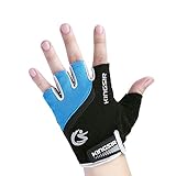 Happyyami 1 Paar Outdoor-sporthandschuhe rutschfeste Handschuhe Radhandschuhe Atmungsaktive Kurzfingerhandschuhe Outdoor-reithandschuhe Halbe Trainingshandschuhe Fitness Fingerlos