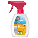 OMBRA Sun Kids 50+ Sonnenspray, 0% Octocrylene, Pflegeformel mit ausgewogenem UVA UVB Sofortschutz, Auch für Neurodermitiker