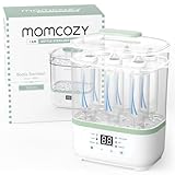Momcozy Elektrischer Dampfsterilisator für Babyflaschen – 3-in-1 Sterilisiert, Trocknet & Heizt mit 99,9% Bakterienabtötung, 8 Flaschen Kapazität, 24h Keimschutz & Automatischer Trocknung