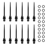 CyeeLife 12 Stück 2BA Steel dartpfeile Spitzen Metall + 20 Stück Gummiringe,Dart Tip Konverter Tool