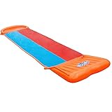 Bestway H2OGO!™ Doppel-Wasserrutsche mit aufblasbarer Startrampe, Double Ramp, 549 x 138 cm