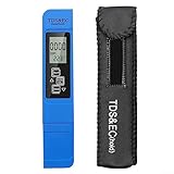 Messgerät, Salzwasser, Pool, Fischteich, Digital, LCD, Salzgehalt Temperaturmesser, Stift, Blau