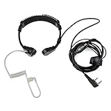 Retevis ETK002 Funkgerät Kehlkopfmikrofon Headset, 2-Pin...