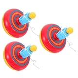 FUNNETOYU 3 Stück Teiliges Gyro Lustige Schnurkreisel zum Drehen Langlebig und Leicht für Jungen und Mädchen Fördert Spielerisch Geschicklichkeit und Spaß Zufällige Farbe Zufällige Farbe