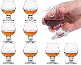 Soopiiso Cognacgläser，Maximale Kapazität: 50ml/5cl，Schnapsgläser Set von 8 netten Brandy Gläser/klare Schnapsgläser/Mini Brandy Glasses