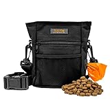 Mighty Paw Leckerlibeutel für Hunde-Training 2.0 | Futterbeutel Hundetraining - Leckerlitasche für Hunde - Pet Training Hands-Free Snack Bag mit Riemen - Magnetischer Verschluss (Orange/Schwarz)