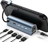 ZOVHYYA 6 in 1 Docking Station Steam Deck Dock USB C Anschluss mit HDMI 2.0 4K@60Hz 1000M Ethernet 3 USB 3.0 60W PD Schnellladung Kompatibel Entwickelt