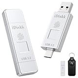 iDiskk 128 GB, 500 MB/s, Fingerabdruck-Verschlüsselung, superschneller SSD-Flash-Laufwerk, Foto-Stick für iPhone 15/15 Plus/15 Pro/15 Pro Max, USB-C-iPad, MacBook, Laptops, Android und PC