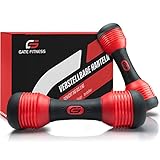 GATE FITNESS Verstellbare Hanteln Set [2 Stück] Verstellbar bis zu 3kg | Kurzhanteln 2er Set für Frauen und Männer | Hantelset mit Einstellbarem Gewicht 1kg/2kg/3kg | Adjustable Dumbbells