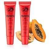 2 Stück Papaya Salbe, Papaya Gel Lip Balm, Papaw Ointment Lippenbalsam für Männer & Frauen, Papayabalsam,Feuchtigkeitsspendend Repairing,Entfernt abgestorbene Haut & Hellt Lip