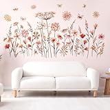 Wandtattoo Pusteblume, Löwenzahn Wandsticker, Pusteblume Wandtattoo Blumen Wandaufkleber Blumen Wandaufkleber Schlafzimmer für Küche Bad Flur Fenster Tür