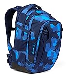 satch match Schulrucksack ergonomisch, erweiterbar auf 35 Liter, extra Fronttasche Troublemaker - Blau