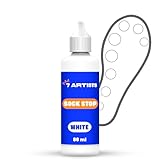 7 Artists Sock Stop Textilfarbe Weiß 80 ml – Flüssiger Sockenstopper für Stoppersocken, Anti Rutsch Socken, Grip Socks Pilates | Antirutsch Kleber für Socken, Teppichfarbe