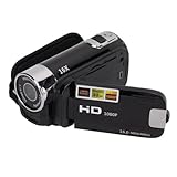 casstaly 16 MP Digital-Camcorder, 1080P Full HD DV-Camcorder, Digitale Videokamera, Graddrehung des Bildschirms, 16-Facher Nachtzoom, Langlebig, Einfach zu Bedienen