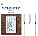 SCHMETZ | 5 Nähmaschinennadeln | Leder LL | 130/705 H LL | Nadeldicke 80/12-100/16 | auf jeder gängigen Haushaltsnähmaschine einsetzbar