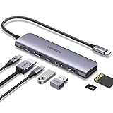 UGREEN Revodok 1071 USB C Hub 5Gbps, 4K HDMI, PD100W, USB 3.0 Datenports, SD/TF Kartenleser Multiport Adapter Kompatibel mit iPhone 17/16, MacBook, iPad, Surface Laptop, Galaxy S24, Steam Deck usw.