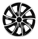 All4You Radzierblenden Nrm Quad Bicolor 16' Zoll Radkappen Radblenden 4 Stück Silber Schwarz