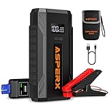 ASPERX Starthilfe Powerbank 2000A Spitze Powerbank 12V...