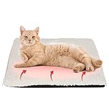 GingerUPer Heizdecke Katze 60 x 45 cm,Selbstheizende Decke für Katzen & Hunde, Wärmedecke Katze Extra Warme & Weich, Selbstwärmende Decke, Thermodecke Katzenbett Geräuschlos