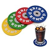 Getränke-Untersetzer in Form von Gewichten für Getränke, originell und langlebig, PVC-Oberfläche, 4 Stück