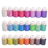 STOBOK 24 Stk Glimmerpulver Lidschatten kleine dekorative Kugeln Partydekoration Bälle Bastelperlen selber machen DIY liefert Schleim Flash-Pulver Pigment schmücken