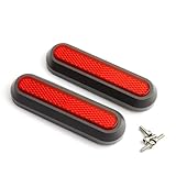 Vuzmode Reflektierende Schutzschale, for Xiaomi, Mi Electric Scooter M365/ PRO/1S /Essential Scooter, Teile for die hintere Sicherheitsradnabenabdeckung Reflektorstreifen-Set für seitliche Radabdeckun