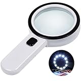 Lupe mit 12 Led Licht - 30-fache Handlupe Leselupe, Hohe...