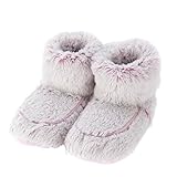 warmies Mikrowellengeeignete Stiefel, beheizbare Damen-Slipper-Stiefel mit getrocknetem französischem Lavendel, wohltuende Wärme und Komfort, Farbe Marshmallow Pink