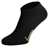 Tobeni 6 Paar Damen Herren Sneakersocken Bambus-Socken Unisex Anti-Schweiss Füsslinge für Fitness Arbeit und Freizeit Farbe Schwarz Grösse 39-42